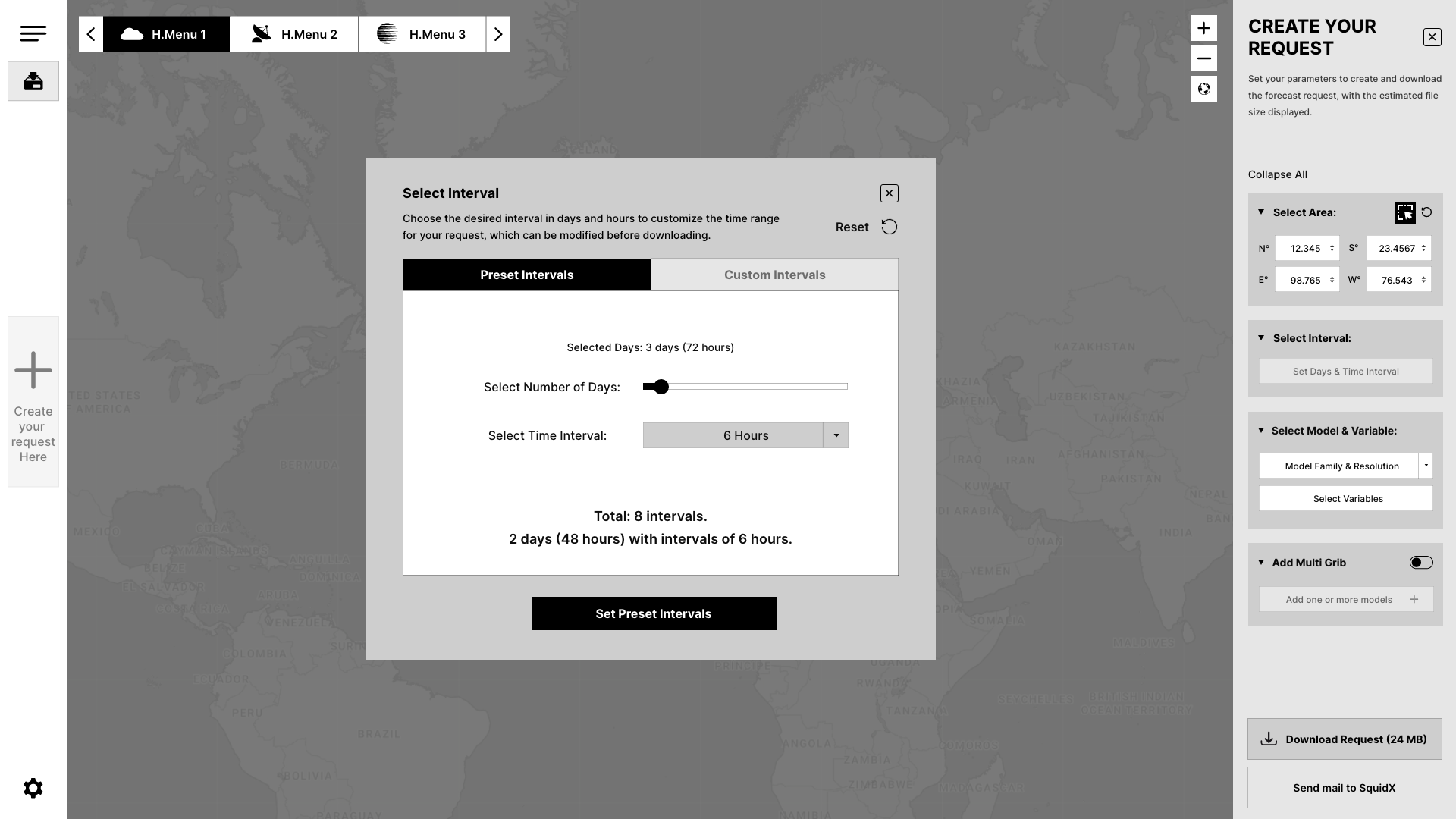 SELECT DAYS & TIME INTERVAL - PRESET INTERVAL